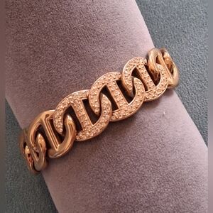 Copper/Rose Tone Chain Bracelet